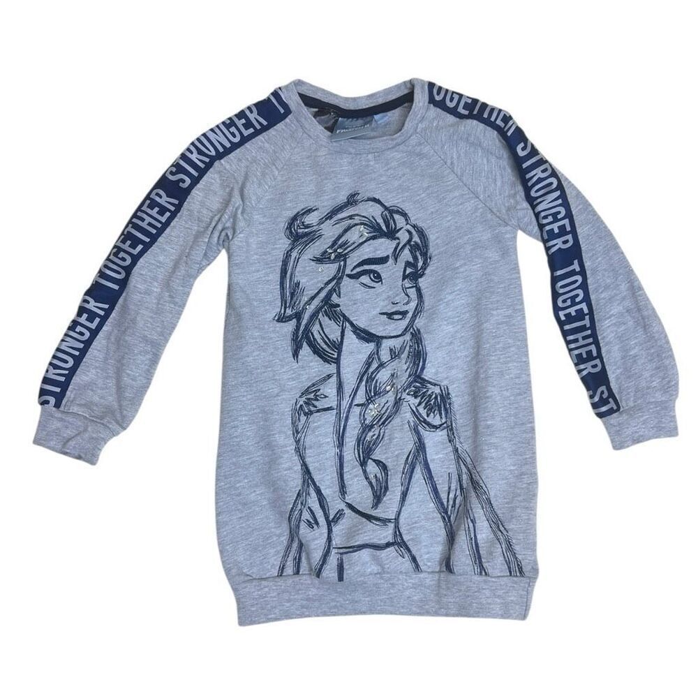 Desigual Girls Disney Frozen II Elsa Long Sleeve Sweatshirt Dress Size 3/4 (110)
